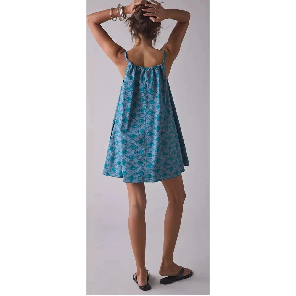 BDG Fish Print Tie-Front Mini Dress | NWT | Urban Outfitters - Picture 2 of 5